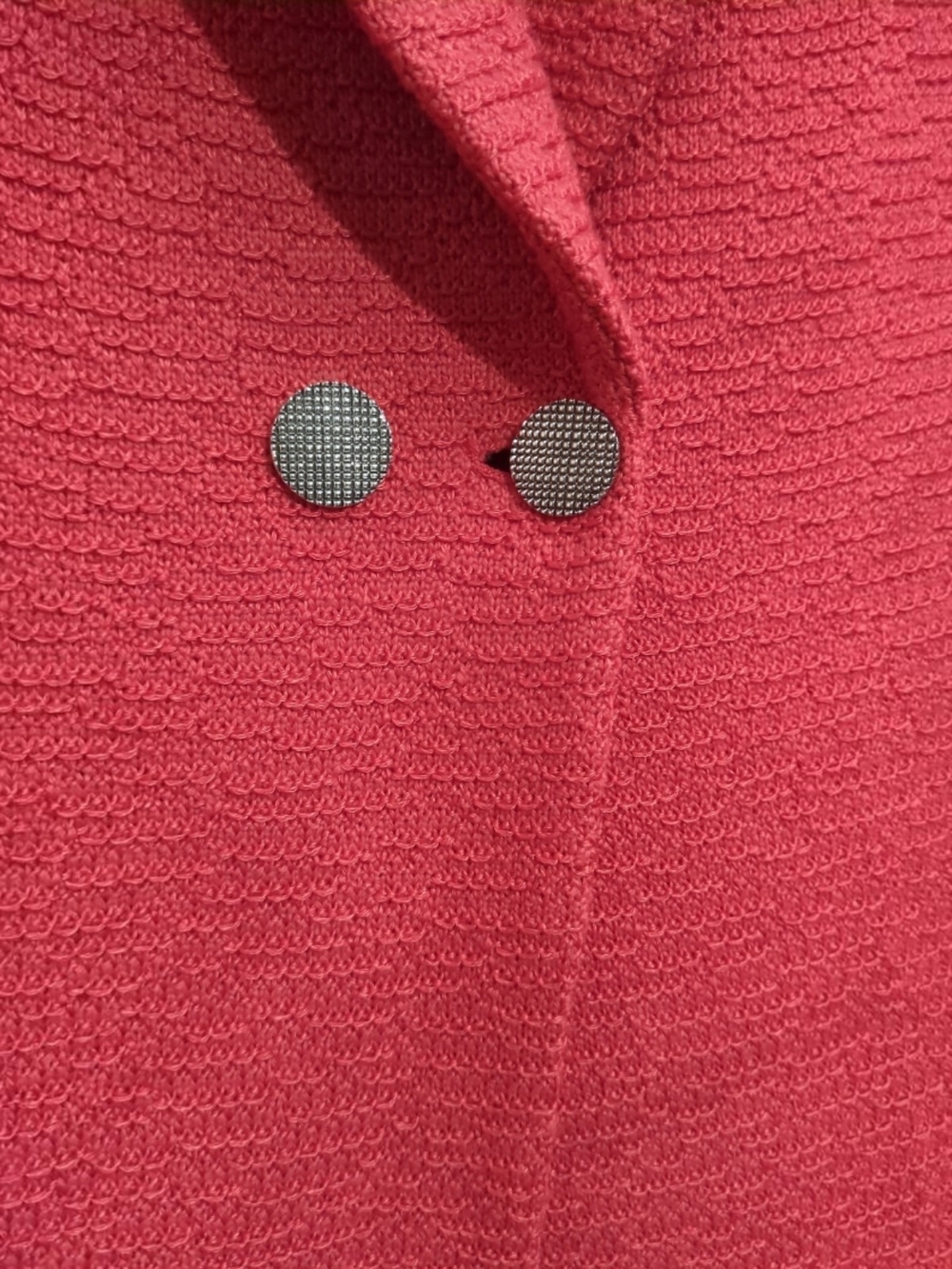 St. John Collection Pre-Fall 2021 Textured Knit Blazer Coral Red Sz 6 Designer - Picture 3 of 11